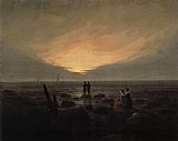 Caspar David Friedrich Famous Paintings - Moonrise by the Sea